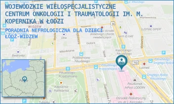 PORADNIA NEFROLOGICZNA DLA DZIECI - WOJEWÓDZKIE WIELOSPECJALISTYCZNE CENTRUM ONKOLOGII I TRAUMATOLOGII IM. M. KOPERNIKA W ŁODZI - AL. MARSZ. JÓZEFA PIŁSUDSKIEGO 71,  ŁÓDŹ-WIDZEW