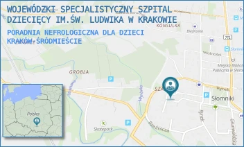 PORADNIA NEFROLOGICZNA DLA DZIECI - WOJEWÓDZKI SPECJALISTYCZNY SZPITAL DZIECIĘCY IM.ŚW. LUDWIKA W KRAKOWIE - UL. STRZELECKA 2 - 2A, KRAKÓW-ŚRÓDMIEŚCIE