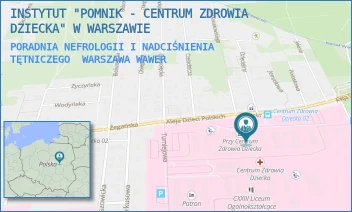 PORADNIA NEFROLOGII I NADCIŚNIENIA TĘTNICZEGO - INSTYTUT "POMNIK - CENTRUM ZDROWIA DZIECKA" - ALEJA DZIECI POLSKICH 20,  WARSZAWA WAWER
