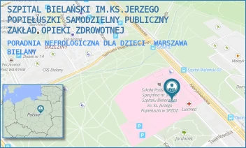 PORADNIA NEFROLOGICZNA DLA DZIECI - SZPITAL BIELAŃSKI IM.KS.JERZEGO POPIEŁUSZKI SAMODZIELNY PUBLICZNY ZAKŁAD OPIEKI ZDROWOTNEJ - CEGŁOWSKA 80,  WARSZAWA BIELANY