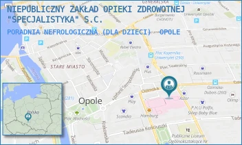 PORADNIA NEFROLOGICZNA (DLA DZIECI) - NIEPUBLICZNY ZAKŁAD OPIEKI ZDROWOTNEJ SPECJALISTYKA S.C. SPOLMED S.C. - UL. OZIMSKA 20,  OPOLE