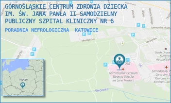 PORADNIA NEFROLOGICZNA - GÓRNOŚLĄSKIE CENTRUM ZDROWIA DZIECKA IM. ŚW. JANA PAWŁA II SAMODZIELNY PUBLICZNY SZPITAL KLINICZNY NR 6 - UL. MEDYKÓW 16,  KATOWICE