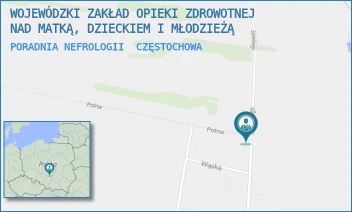 PORADNIA NEFROLOGII - WOJEWÓDZKI ZAKŁAD OPIEKI ZDROWOTNEJ NAD MATKĄ, DZIECKIEM I MŁODZIEŻĄ - UL. SOBIESKIEGO 7A,  CZĘSTOCHOWA