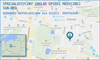 PORADNIA NEFROLOGICZNA DLA DZIECI - SPECJALISTYCZNY ZAKŁAD OPIEKI MEDYCZNEJ SUN-MED - GARNCARSKA 9, KROTOSZYN